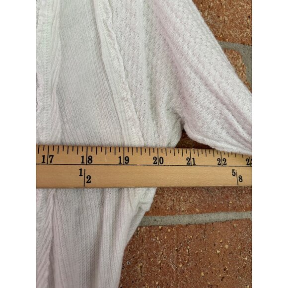 Free People We The Free Catalina Thermal Light V-Neck Shirt Oatmeal Womens S - Picture 8 of 11